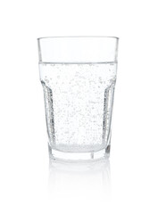 Canvas Print - Glass of refreshing soda water isolated on white