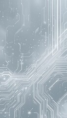 Poster - Abstract Circuit Board Design with White Lines for Technology Concept