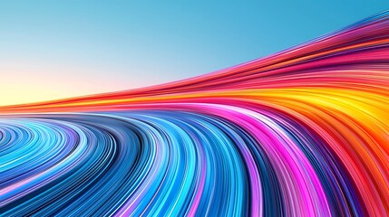 Wall Mural - Colorful swirling abstract lines, speed, movement, background, design.