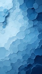 Poster - Abstract Blue Hexagon Pattern Background with Geometric Shapes and Light