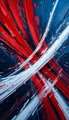 Poster - Abstract Red White and Blue Lines Design for Modern Backgrounds