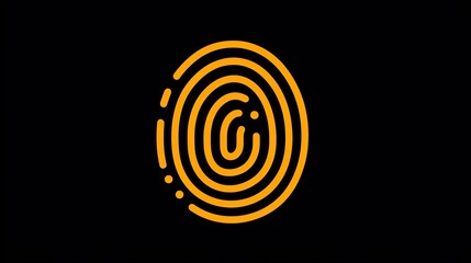Aufkleber - Abstract fingerprint security icon; dark background