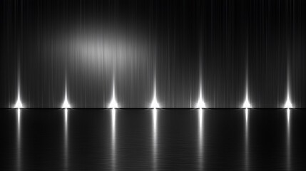 Poster - Abstract light beams reflecting on metallic surface