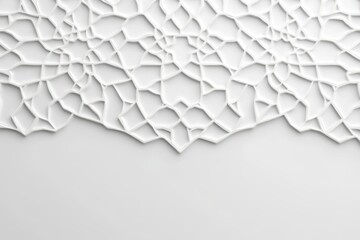 Poster - abstract white geometric pattern design