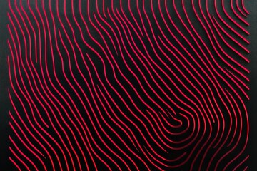 Poster - Abstract red lines on a black background Intricate pattern