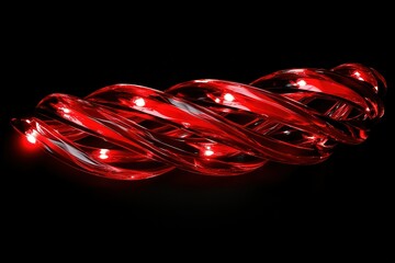 Poster - Red glass spiral with internal lighting