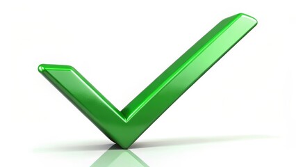 Poster - Green Check Mark on White Background