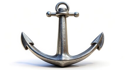 Poster - Metal Anchor on White Background