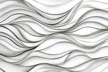 Poster - Abstract grayscale waves flowing across the frame