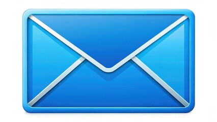 Poster - Blue Envelope Icon on White Background
