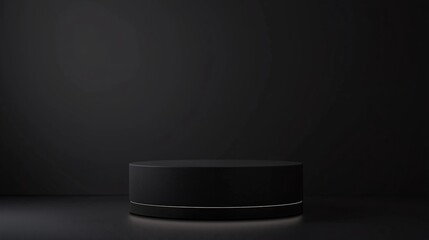 Poster - Sleek Cylindrical Podium for Product Displays in Minimal Setting