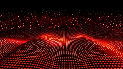 Wall Mural - Red energy wave background, digital art, abstract design, website header.