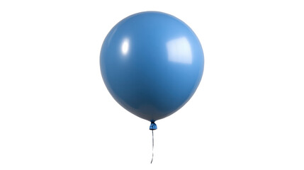Poster - single light blue balloon floating with transparent background