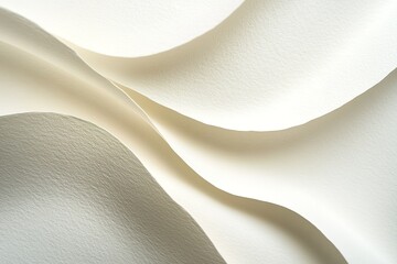 Poster - Abstract paper curves create a soft and calming visual texture light and shadow interplay