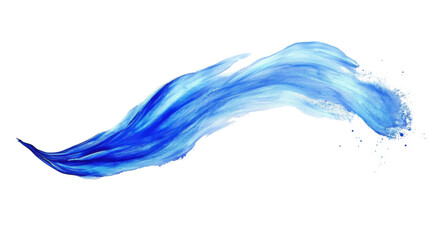 Poster - blue paint splashing in a transparent background