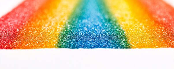 Fototapete - Rainbow glitter stripes creating vibrant party background
