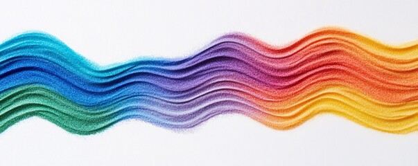 Aufkleber - Colorful sand forming waves abstract background texture