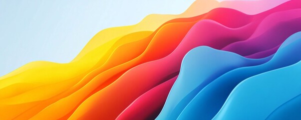 Aufkleber - Colorful abstract wave pattern forming a dynamic background design