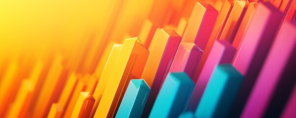 Aufkleber - Abstract background design with colorful bars