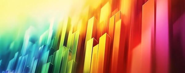 Aufkleber - Abstract colorful spectrum bars forming modern background design