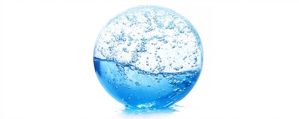Poster - Crystal ball showing blue water splashing inside
