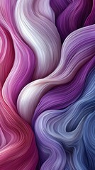 Poster - Dried aromatic scallion Flowing Waves of Colorful Smooth Textures in Shades of Purple and Pink