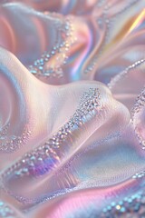 Aufkleber - Iridescent drapery fabric flowing with sparkling embellishments