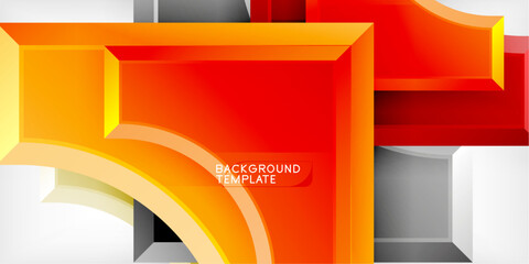 Poster - Arrow with round elements. Color geometric shapes background. Vector Illustration For Wallpaper, Banner, Background, Card, Book Illustration, landing page