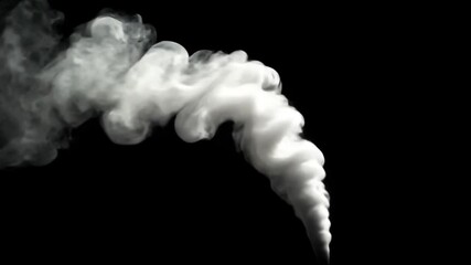 Poster - Abstract Smoke Swirl against Black Background: A Study in Vapor and Texture