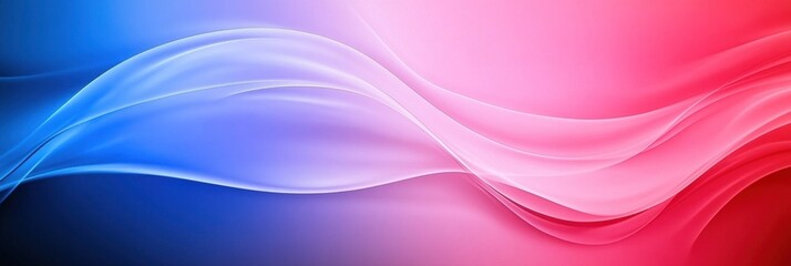 Fototapete - Abstract blue and pink wave background.