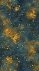 Wall Mural - cosmic nebula, gold and blue dust clouds, space background, galaxy texture, design