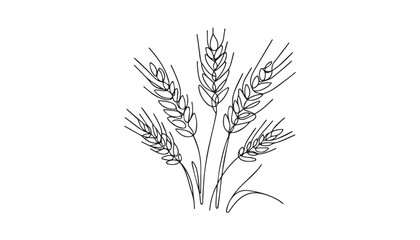 Continuous one single minimal line drawing nature