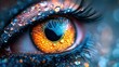 © riyanah  - A Close Up Of A Sparkling Eye With Water Droplets