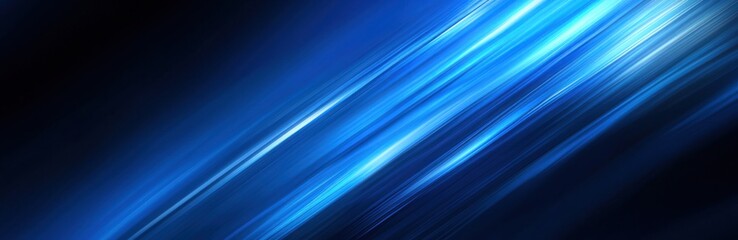 Fototapete - Abstract blue diagonal light streaks background.