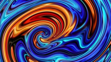 Poster - Colorful abstract spiral pattern with vibrant swirling hues, digital art concept