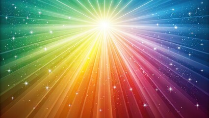 Wall Mural - Colorful rays of light radiating from a center point