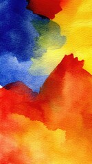 Poster - Abstract watercolor painting, vibrant colors, fluid design, background texture, artistic design