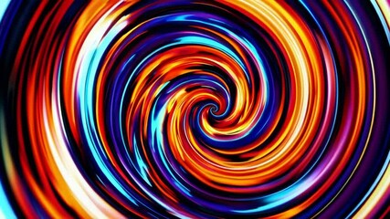 Poster - Colorful spiral vortex with vibrant swirling patterns, abstract digital art concept