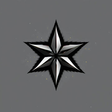Black star logo design vector and symbol