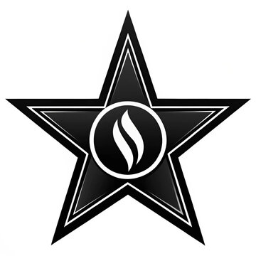 Black star logo design vector and symbol