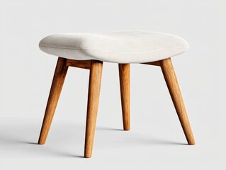 Poster - Modern minimalist chair with soft cushion and wooden legs for stylish interior design and home decor enhancements
