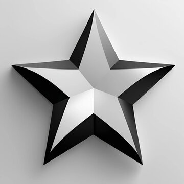 Black star logo design vector and symbol