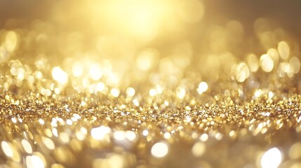 Fototapete - Beautifully blurred golden glitter background creating a warm and inviting atmosphere : Generative AI