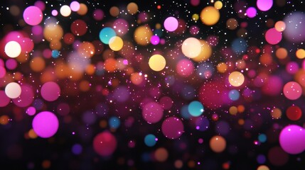 Wall Mural - Abstract background with colorful bokeh lights and sparkles.