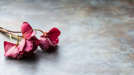 Poster - Dried Flowers on Rustic Surface Creating a Timeless Botanical Display : Generative AI