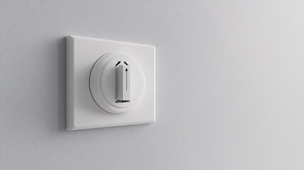 Leinwandbilder - Controlling the light level with a white dimmer switch on a white wall