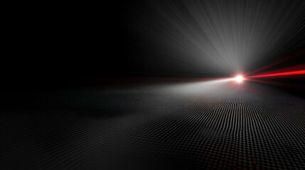 Wall Mural - Abstract background with red and white light beams on a dark textured surface.