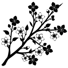 cherry blossom branch icon