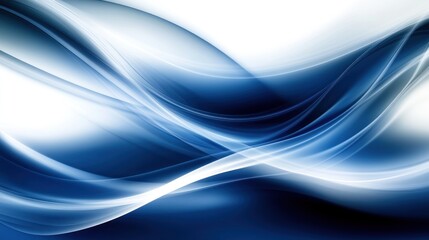 Wall Mural - Abstract blue and white wave design.