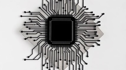 Poster - Microchip rotation on circuit board: advanced technological design in motion